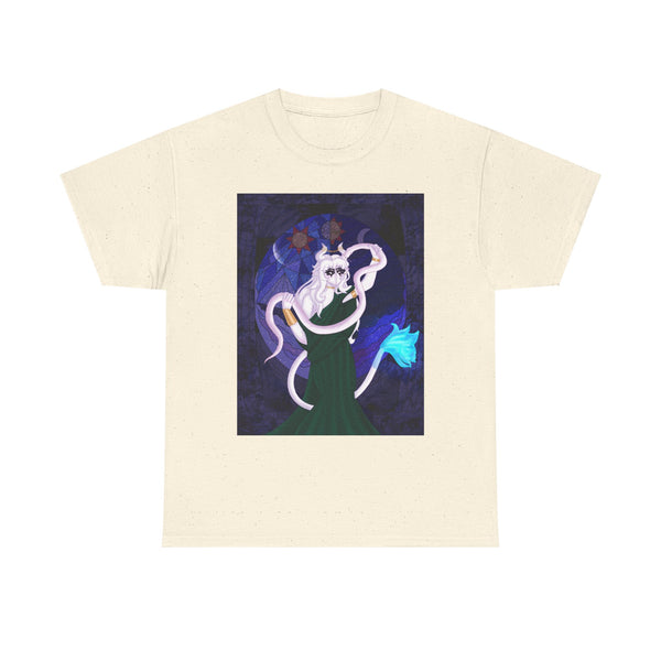 Mystical Goat Sorceress T‑Shirt — Astrological Mage Graphic Tee