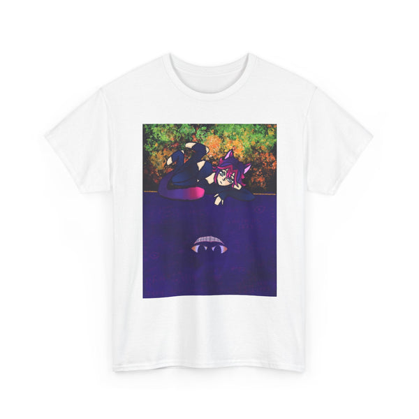 Catgirl Shadow Spirit Graphic Tee — Dark Characters & Moonlit Vibe