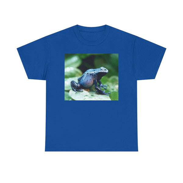 Blue Poison Dart Frog Photo Tee — Tropical Amphibian Nature T-Shirt