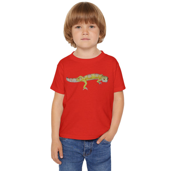Albino Leopard Gecko Toddler Tee — Cute Reptile Kids Shirt