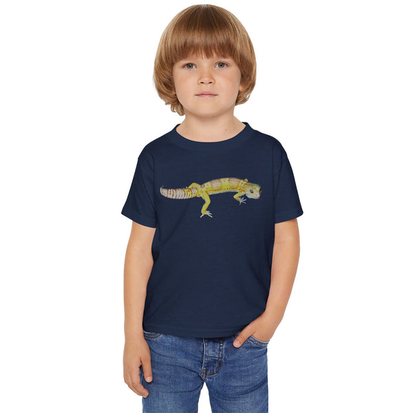 Albino Leopard Gecko Toddler Tee — Cute Reptile Kids Shirt