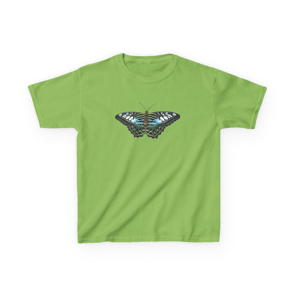 Blue Clipper Butterfly Kids T‑Shirt —  Graphic Tee for Children