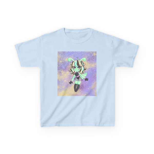 Cute Alien Girl Kids Tee — Cute Anime Girl Graphic