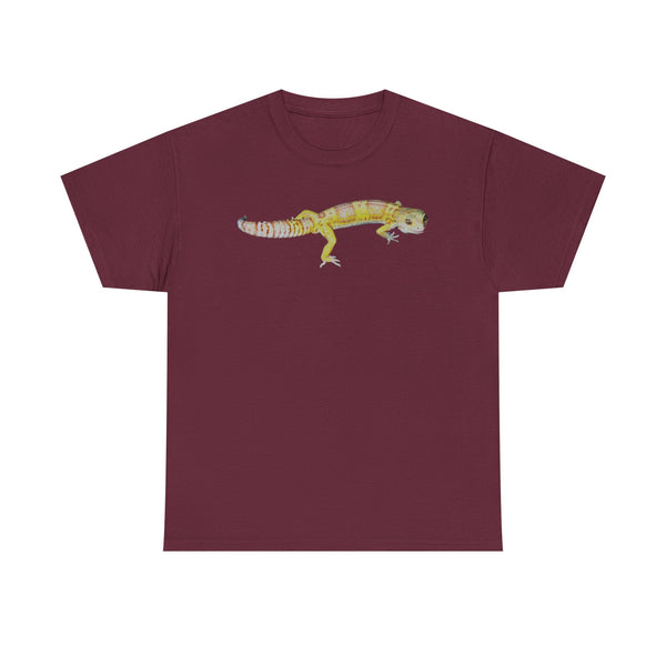Albino Leopard Gecko Graphic Tee — Cute Yellow Reptile T-Shirt