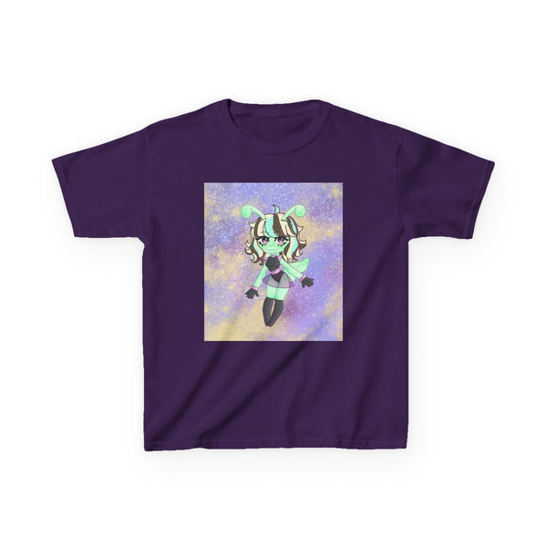 Cute Alien Girl Kids Tee — Cute Anime Girl Graphic