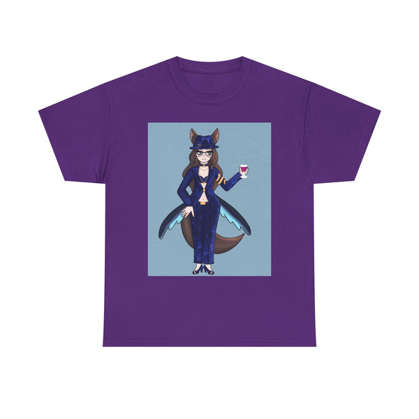 Fierce Fashionable Fox Girl Tee — Elegant Vixen Character Art T-Shirt