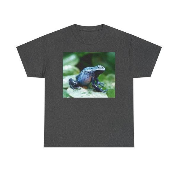 Blue Poison Dart Frog Photo Tee — Tropical Amphibian Nature T-Shirt