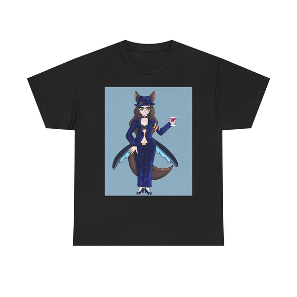 Fierce Fashionable Fox Girl Tee — Elegant Vixen Character Art T-Shirt