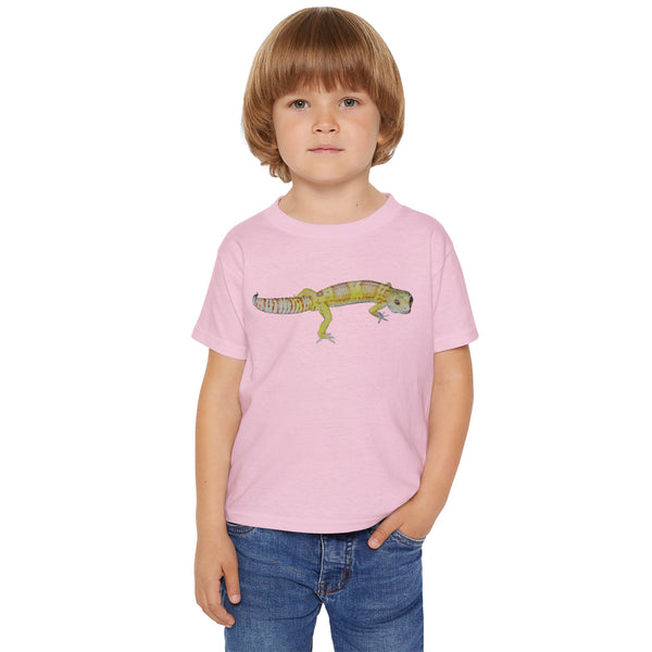 Albino Leopard Gecko Toddler Tee — Cute Reptile Kids Shirt