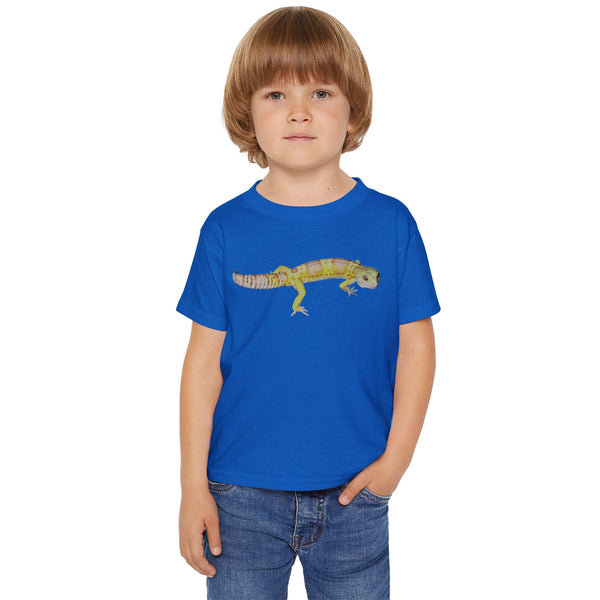 Albino Leopard Gecko Toddler Tee — Cute Reptile Kids Shirt