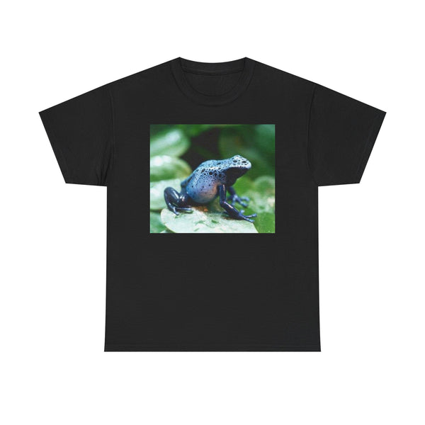 Blue Poison Dart Frog Photo Tee — Tropical Amphibian Nature T-Shirt