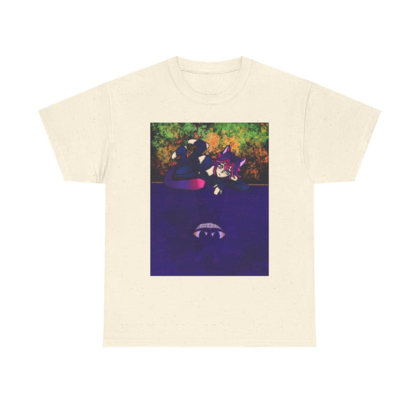 Catgirl Shadow Spirit Graphic Tee — Dark Characters & Moonlit Vibe