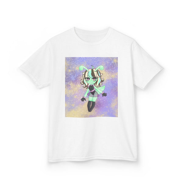 Cute Alien Girl Kids Tee — Cute Anime Girl Graphic