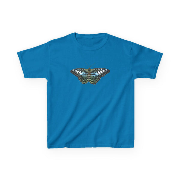 Blue Clipper Butterfly Kids T‑Shirt —  Graphic Tee for Children