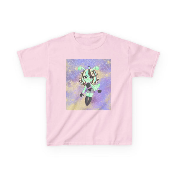 Cute Alien Girl Kids Tee — Cute Anime Girl Graphic