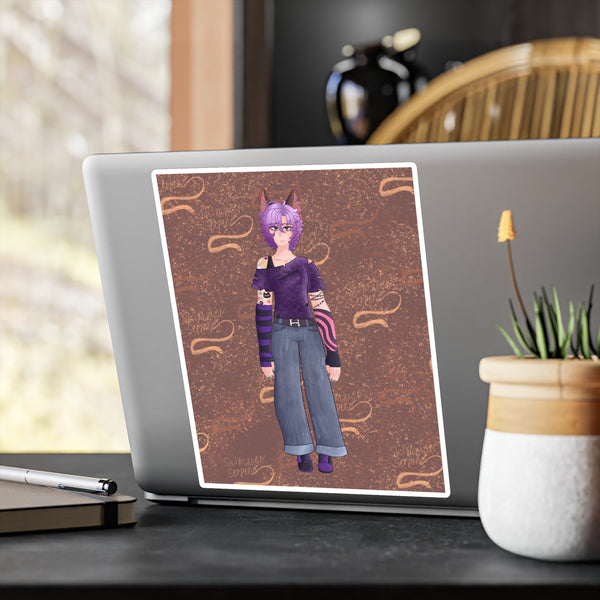 Purple Batboy Sticker — Kiss-Cut Vinyl Decal