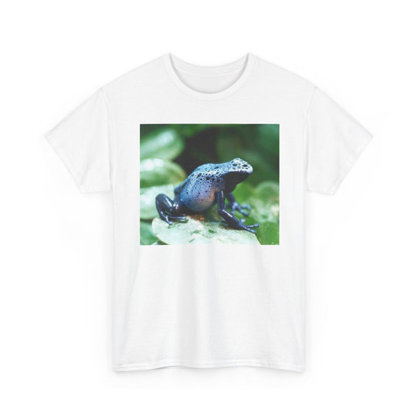 Blue Poison Dart Frog Photo Tee — Tropical Amphibian Nature T-Shirt