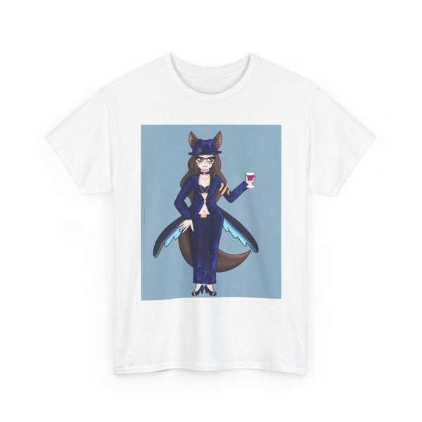 Fierce Fashionable Fox Girl Tee — Elegant Vixen Character Art T-Shirt