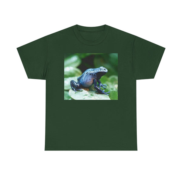 Blue Poison Dart Frog Photo Tee — Tropical Amphibian Nature T-Shirt