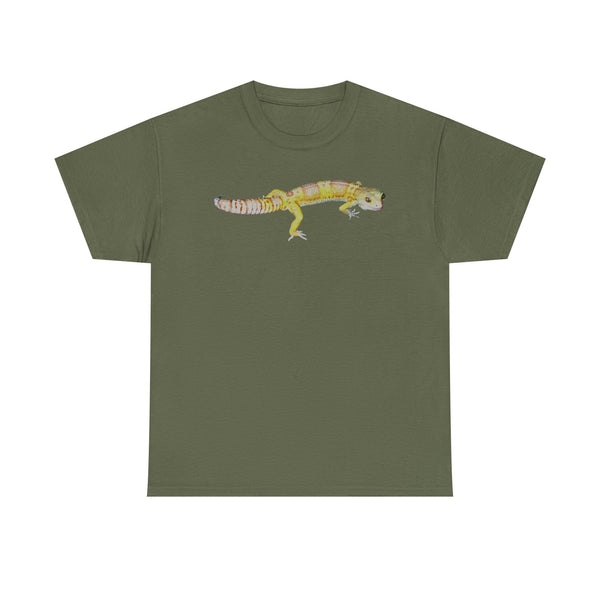 Albino Leopard Gecko Graphic Tee — Cute Yellow Reptile T-Shirt