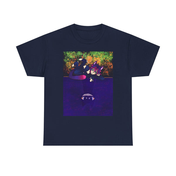 Catgirl Shadow Spirit Graphic Tee — Dark Characters & Moonlit Vibe