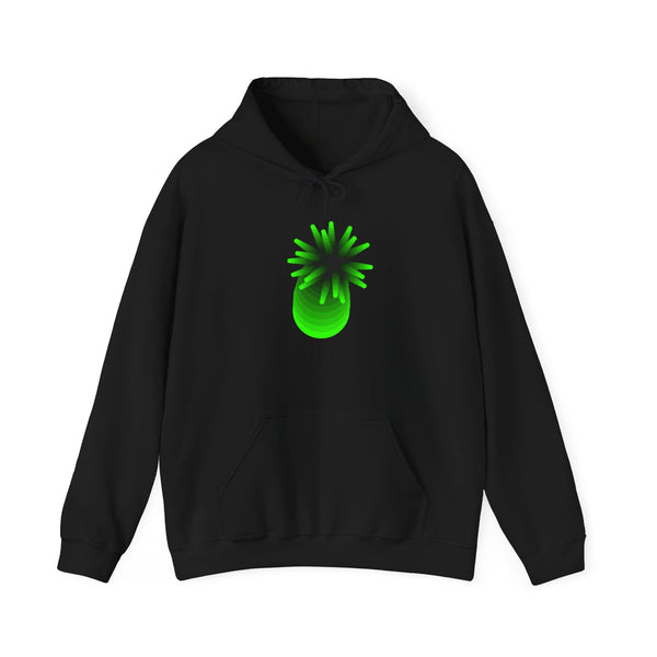 Abstract Green Anemone Hoodie — Marine Biology Graphic Sweatshirt