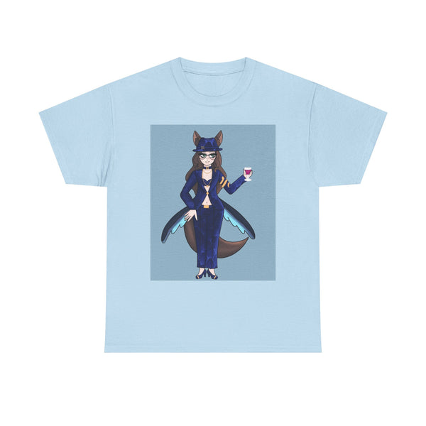 Fierce Fashionable Fox Girl Tee — Elegant Vixen Character Art T-Shirt