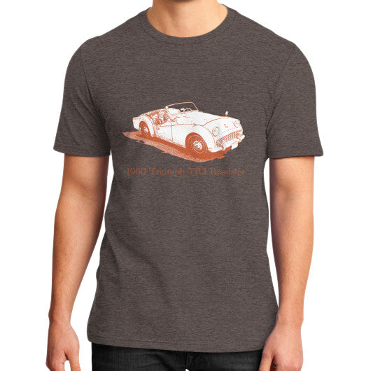 1960 Triumph TR3 Roadster District T-Shirt Heather brown Rachel Jensen Designs