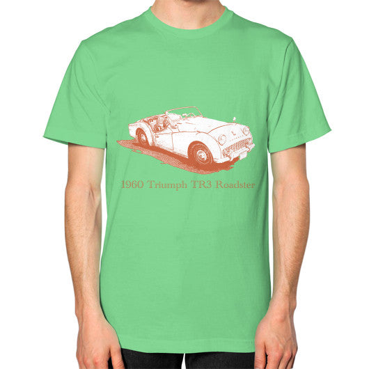 1960 Triumph TR3 Roadster Unisex T-Shirt Grass Rachel Jensen Designs