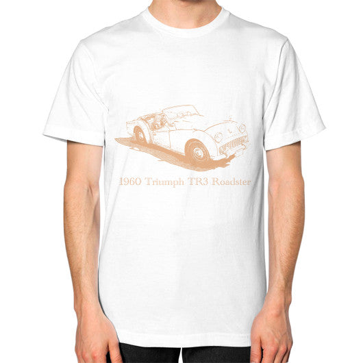 1960 Triumph TR3 Roadster Unisex T-Shirt White Rachel Jensen Designs