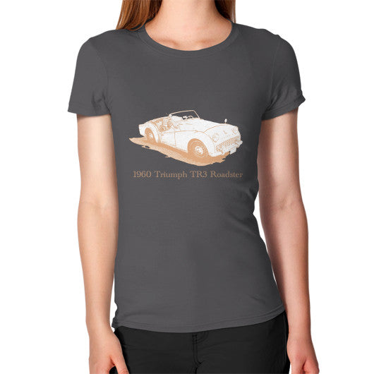 1960 Triumph TR3 Roadster Women's T-Shirt Asphalt Rachel Jensen Designs