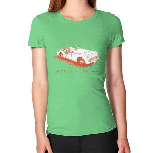 1960 Triumph TR3 Roadster Women's T-Shirt Grass Rachel Jensen Designs
