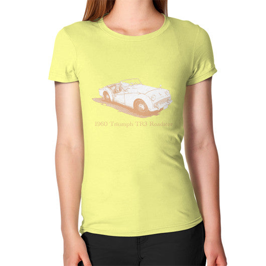 1960 Triumph TR3 Roadster Women's T-Shirt Lemon Rachel Jensen Designs