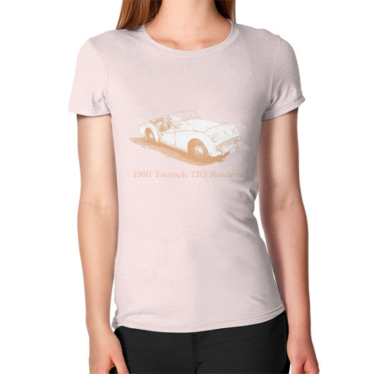 1960 Triumph TR3 Roadster Women's T-Shirt Light pink Rachel Jensen Designs