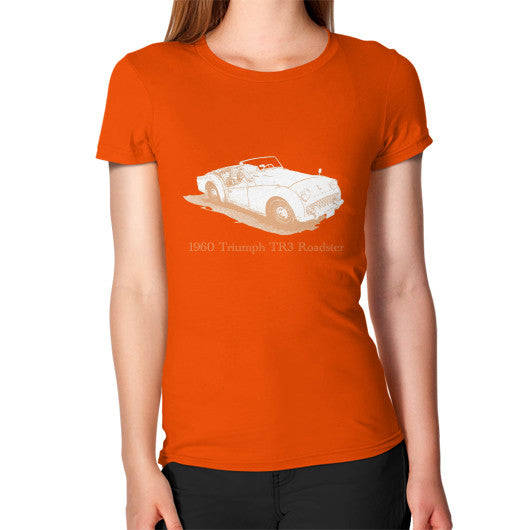 1960 Triumph TR3 Roadster Women's T-Shirt Orange Rachel Jensen Designs