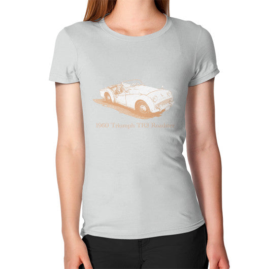1960 Triumph TR3 Roadster Women's T-Shirt Silver Rachel Jensen Designs