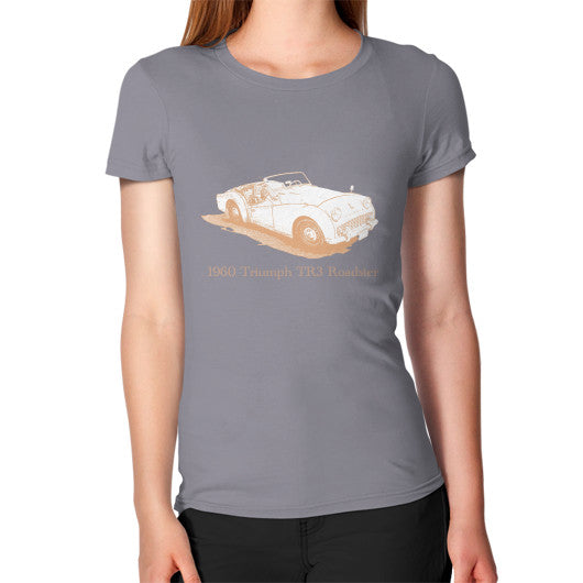 1960 Triumph TR3 Roadster Women's T-Shirt Slate Rachel Jensen Designs