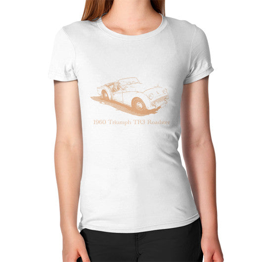 1960 Triumph TR3 Roadster Women's T-Shirt White Rachel Jensen Designs