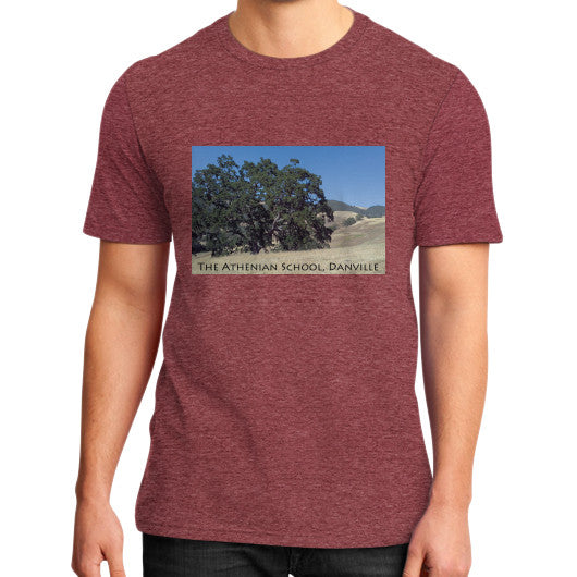Athenian Oak District T-Shirt Heather red Rachel Jensen Designs