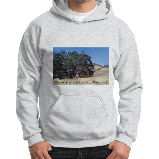 Athenian Oak Gildan Hoodie Ash grey Rachel Jensen Designs