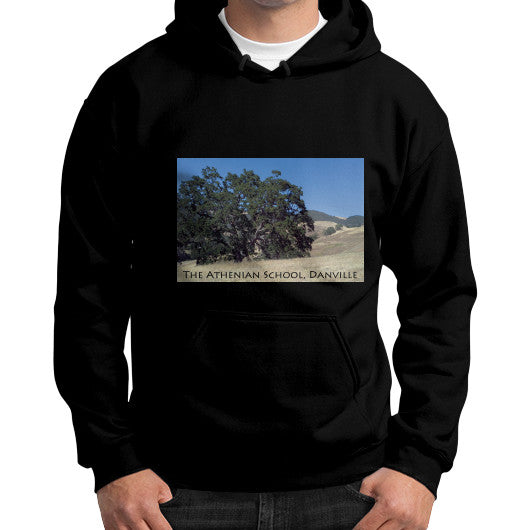 Athenian Oak Gildan Hoodie Black Rachel Jensen Designs