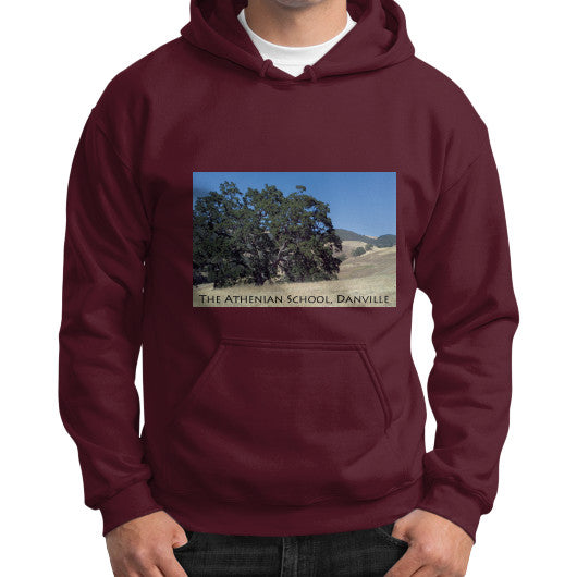 Athenian Oak Gildan Hoodie Maroon Rachel Jensen Designs