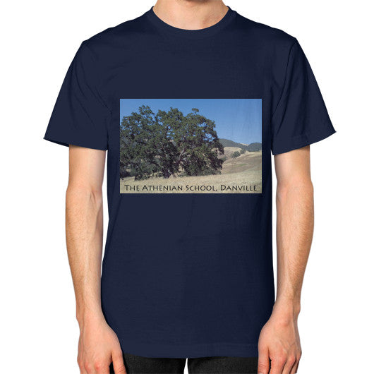 Athenian Oak Unisex T-Shirt Navy Rachel Jensen Designs