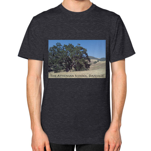 Athenian Oak Unisex T-Shirt Tri-Blend Black Rachel Jensen Designs