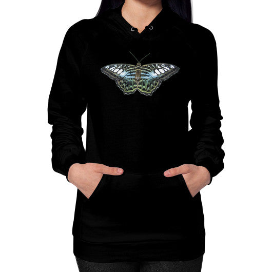 Blue Clipper Butterfly Hoodie Black Rachel Jensen Designs
