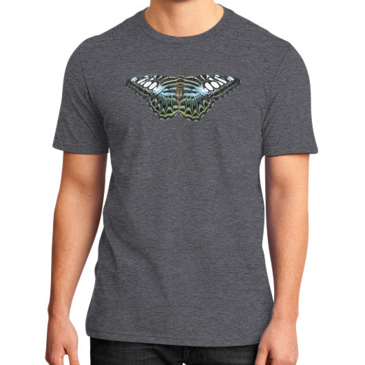 Blue Clipper Butterfly Tee Heather charcoal Rachel Jensen Designs