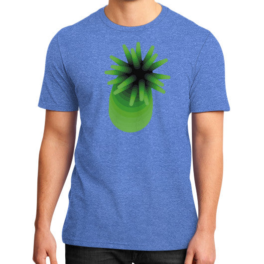 Green Anemone Tee Heather blue Rachel Jensen Designs