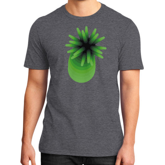 Green Anemone Tee Heather charcoal Rachel Jensen Designs