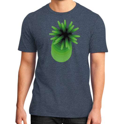 Green Anemone Tee Heather navy Rachel Jensen Designs