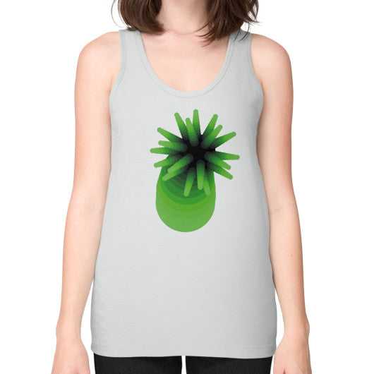 Green Anemone Unisex Fine Jersey Tank Silver Rachel Jensen Designs